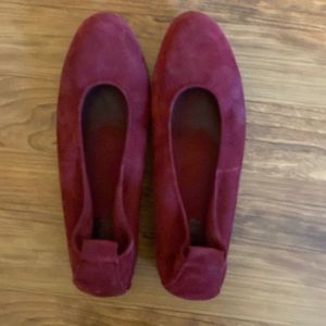 Arche red suede ballet flats